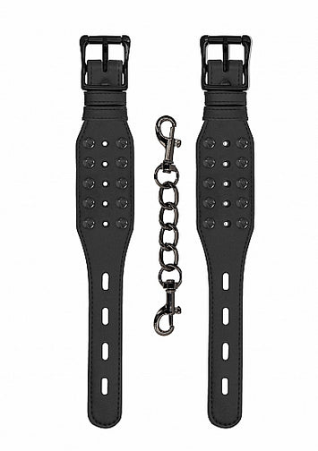 Ouch! Skulls & Bones Handcuffs W/ Spikes Black Default Title