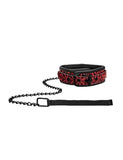 Ouch! Luxury Collar With Leash Burgundy Default Title