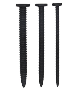 Silicone Screw Plug Set Urethral Sounding Black