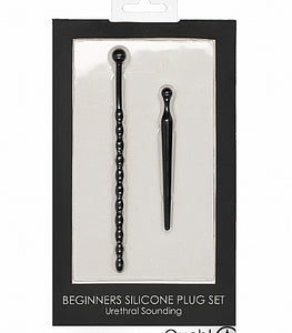 Silicone Beginners Plug Set Urethral Sounding Black Default Title