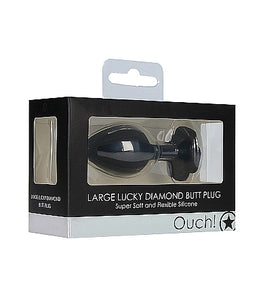 Large Lucky Diamond Butt Plug Black Default Title