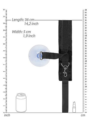 Ouch! Suction Cup Handcuffs Adjustable Black Default Title