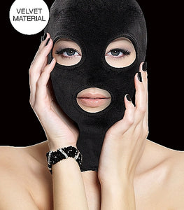 Velvet & Velcro Mask W/ Mouth & Eye Opening Black