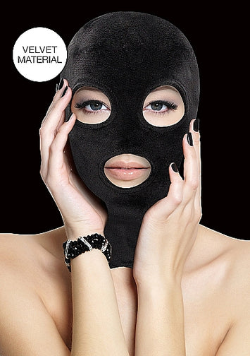 Velvet & Velcro Mask W/ Mouth & Eye Opening Black Default Title