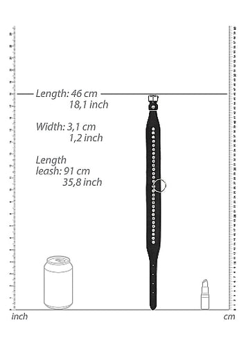 Diamond Studded Collar W/ Leash Default Title