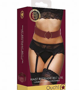 (wd) Ouch Halo Waist Belt L/xl Burgundy