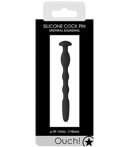Ouch! Silicone Penis Plug W/ Ribbing 0.4in/ 11mm Default Title