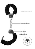 B&w Beginner's Furry Handcuffs W/ Quick Release Button