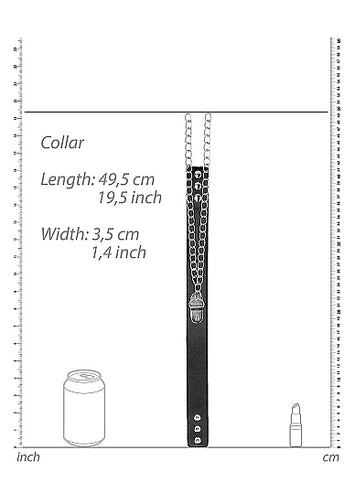 B&w Collar W/ Handcuffs Straps & Chain Default Title