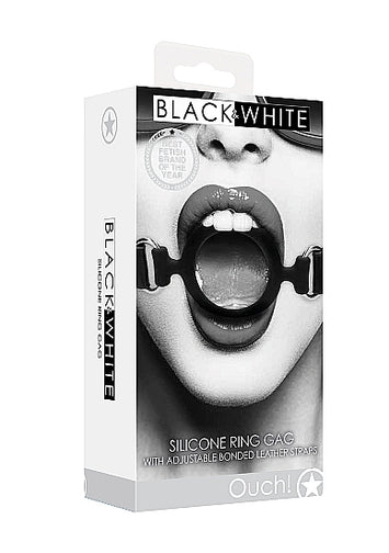 B&w Silicone Ring Gag W/ Adjustable Straps Default Title