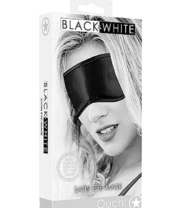 B&w Satin Eye Mask