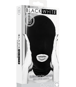 B&w Submission Mask W/ Open Mouth