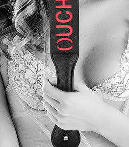 B&w Bonded Leather Paddle Ouch