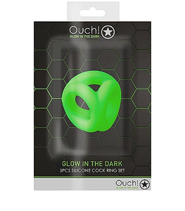 Glow Cock Ring & Ball Strap Glow In The Dark