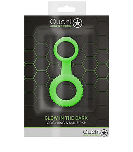 Glow Cock Ring & Ball Strap Glow In The Dark