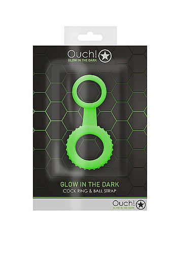 Glow Cock Ring & Ball Strap Glow In The Dark Default Title