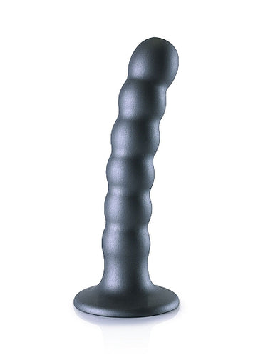 Ouch! Beaded Silicone G-spot Dildo 5 In Gunmetal Default Title
