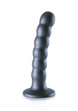 Ouch! Beaded Silicone G-spot Dildo 5 In Gunmetal