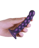 Ouch! Beaded Silicone G-spot Dildo 5 In Metallic