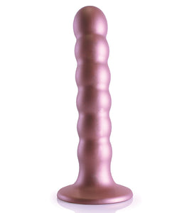 Ouch! Beaded Silicone G-spot Dildo 5 In Rose Gold