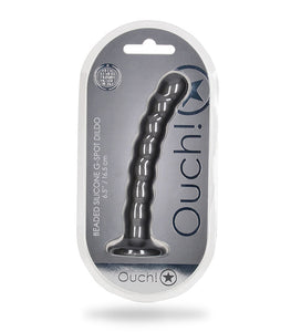 Ouch! Beaded Silicone G-spot Dildo 6.5 In