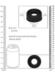 Pumped Silicone Pump Sleeve Medium Black