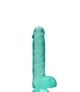 Realrock 6in Realistic Dildo W/ Balls Turquoise