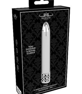 Royal Gems Shiny Powerful Vibe Rechargeable Silver