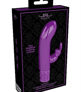 Royal Gems Dazzling Rechargeable Silicone Bullet Purple