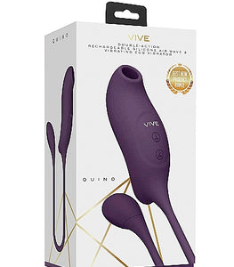 Vive Quino Air Wave/vibrating Egg Vibrator Purple