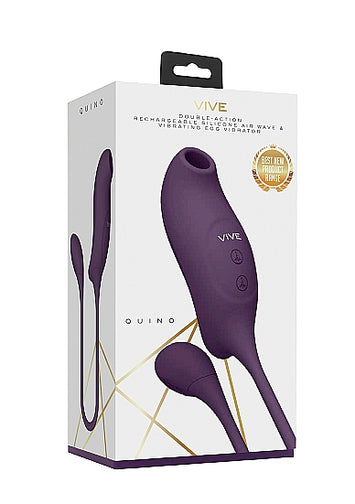 Vive Quino Air Wave/vibrating Egg Vibrator Purple Default Title