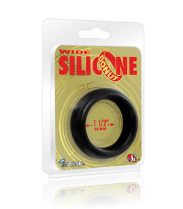 Wide Silicone Donut Black 1.5in