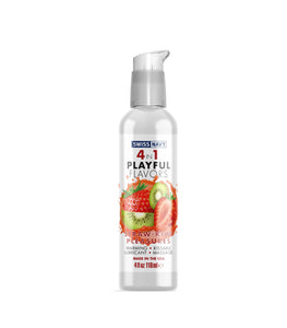 Swiss Navy 4 In 1 Playful Flavors Strawberry Kiwi Pleasure 4oz