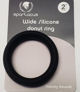 Wide Silicone Donut Ring Black 