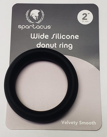 Wide Silicone Donut Ring Black 