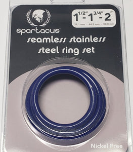 Blue Stainless Steel C-ring Set - 1.5 1.75