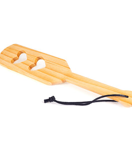 Wood Paddle 36cm 2 Cut Out Hearts Default Title