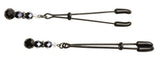 Black Tweezer Clamp Black W/beads