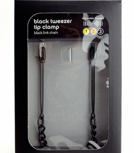 Black Tweezer Clamp W/link Chain