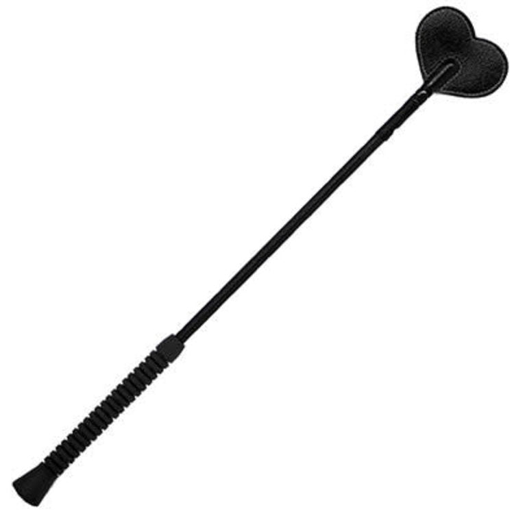 20in Flexi Crop- Black Heart Shape Leather Tip Default Title