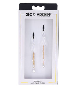 Sex & Mischief Pearl Nipple Ties