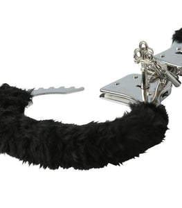 Sex & Mischief Furry Handcuffs Black