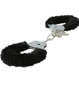 Sex & Mischief Furry Handcuffs Black