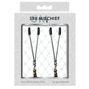 Sex & Mischief Nipple Clips Ruby Black Default Title