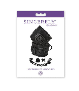 Sincerely Lace Fur Lined Hand Cuffs