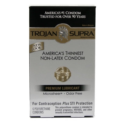 Trojan Supra Bareskin 6pk Non-latex