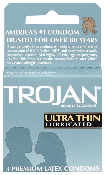 Trojan Ultra Thin Lube 3pk Default Title