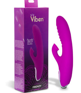 Viben Frenzy Rabbit Vibe W/ Clit Suction Berry Default Title