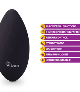 Viben Racy 10 Function Panty Vibe Black Default Title