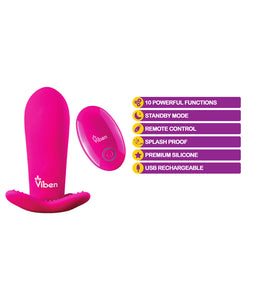 Viben Intrigue Panty Vibe W/ Pleasure Nubs Hot Pink Default Title